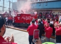 En el Día de la Unidad Ferrocarrilera, Manifiestan Trabajadores Respaldo al Líder Nacional del STFRM