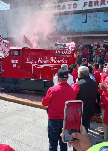 En el Día de la Unidad Ferrocarrilera, Manifiestan Trabajadores Respaldo al Líder Nacional del STFRM
