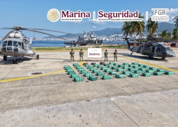 Marina Asegura Casi 2 Tons. de Presunta Cocaína, en Operación Relámpago en el Estado de Guerrero